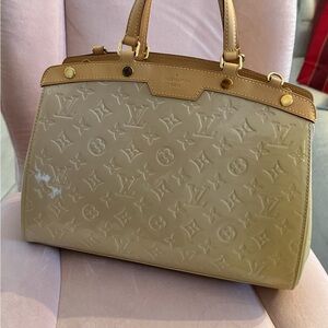 Louis Vuitton Beige Embossed Satchel